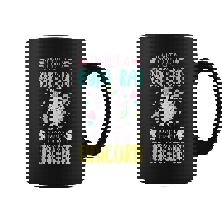 Cute Women's Gym Unicorn Rat Workout Cardio Fitness Sin Mangas Taza de café