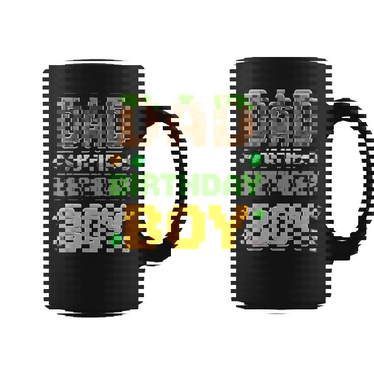 Dad Of The Birthday Boy Video Gamer Pixel Birthday Party Coffee Mug