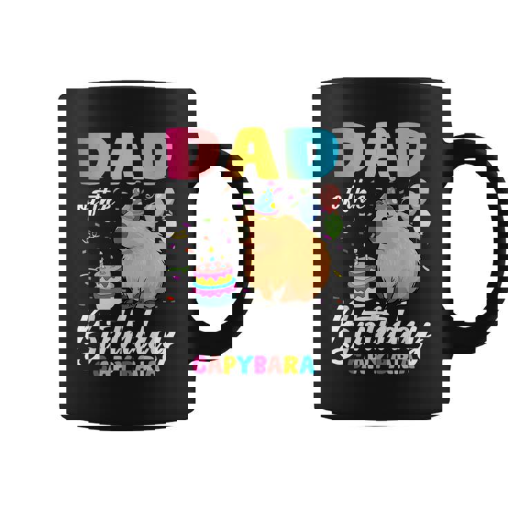 Dad Of The Birthday Capybara Girl Bday Party Family Coffee Mug
