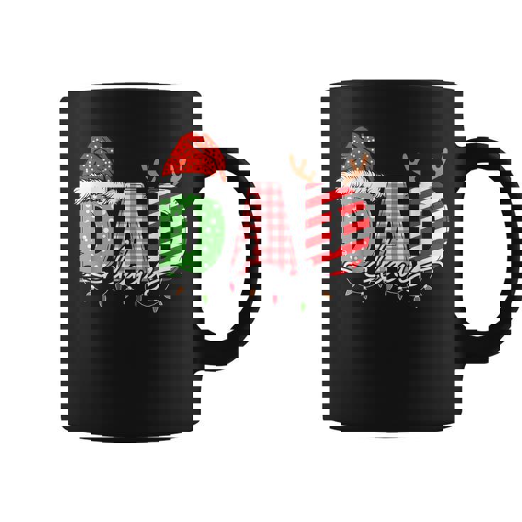 Dad Claus Xmas Christmas Lights Pajama Family Matching Coffee Mug