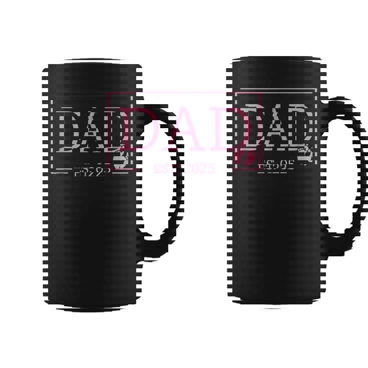 Dad Of Girl To Be 2025 Dad Est 2025 Daddy To Be Promoted Coffee Mug