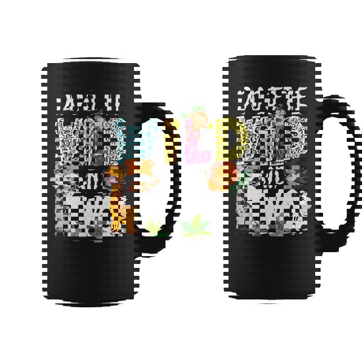 Dad Of The Wild And Two Zoo Safari Jungle Birthday Taza de café