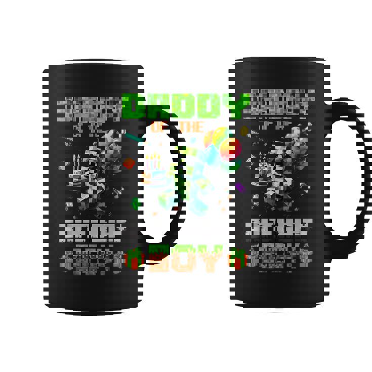 Daddy Of The Birthday Boy Party Video Gamer Pixel Number Coffee Mug