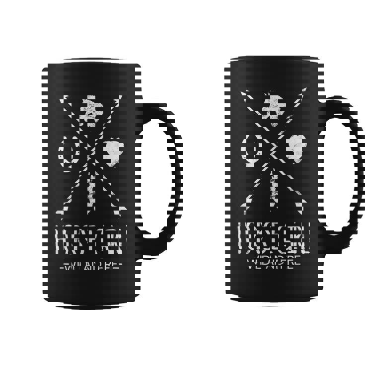 De Equitación Horse Girl Wild And Free Arrow Para Amantes De Los Caballos Taza de café