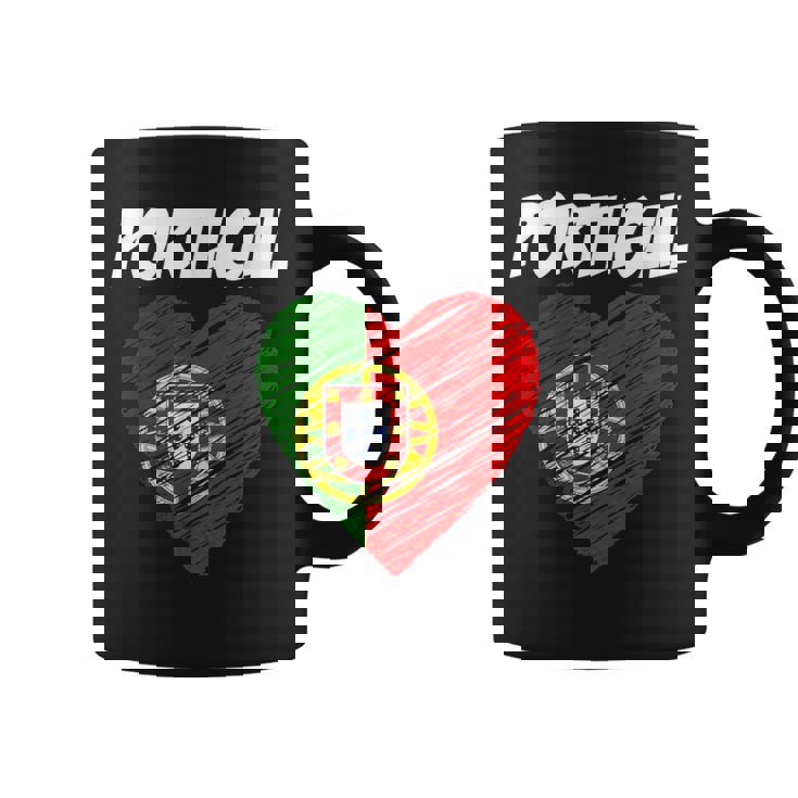 De La Bandera Del Corazón De Portugal I Love Portugal Taza de café