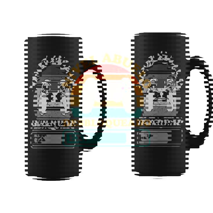 Día Del Padre Chicos Gamer Nivel Abuelo Desbloqueado Gaming Taza de café