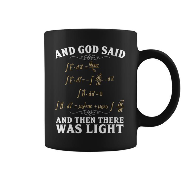 Dios Dijo Y Luego Había Luz Maxwell Ecuación Matemáticas Geek Cuello Taza de café