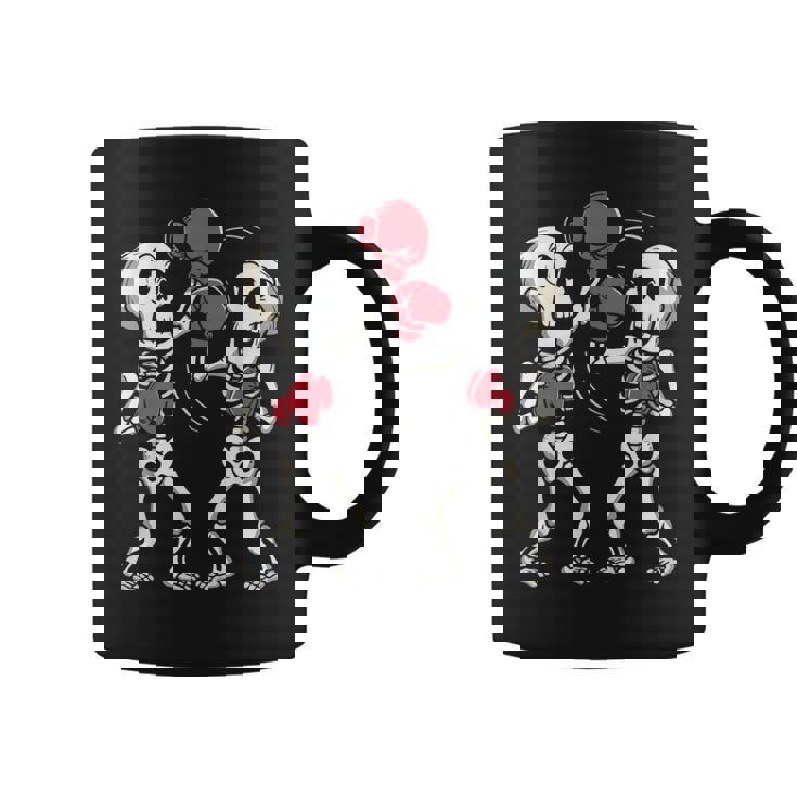 Divertido Boxeador Para Amantes Del Boxeo Kickboxing Esqueleto Taza de café