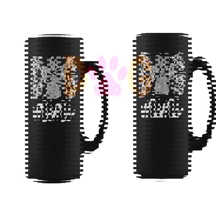 Dog Mimi Dog Lover Mimi Grandma Leopard Coffee Mug
