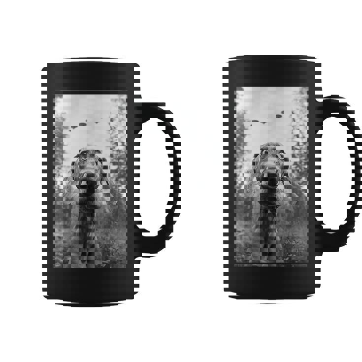 Dog Mom Dad Alien Selfie Weimaraner Ufo Coffee Mug
