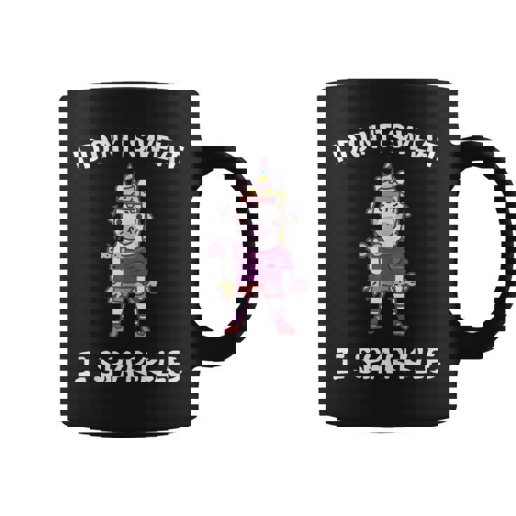 I Don't Sweat Unicorn Gym Regalo De Entrenamiento Sin Mangas Taza de café