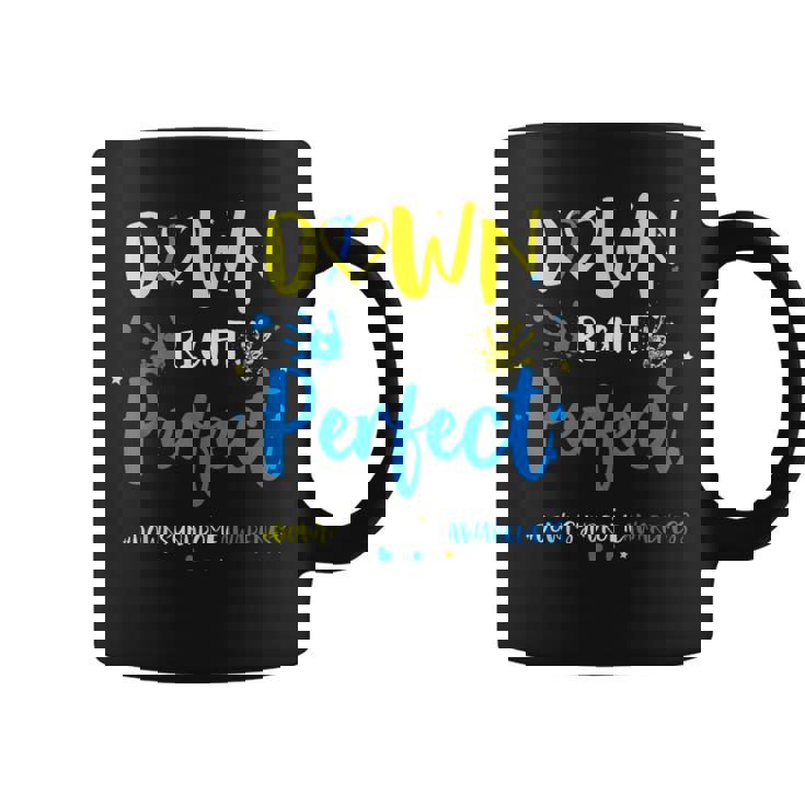 Down Right Perfect Down Syndrome Awareness Ribbon Coffee Mug