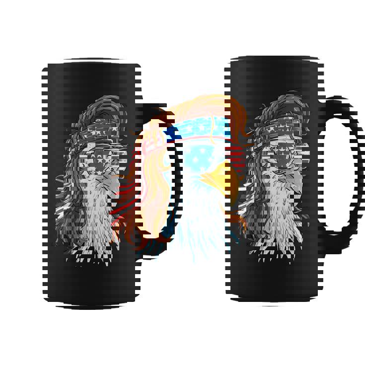 Eagle 4th Of July American Flag 4th July Mullet Patriotic Graphic Print Coffee Mug