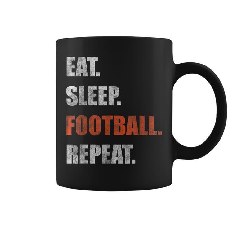 Eat Sleep Football Repeat American Football Tassen