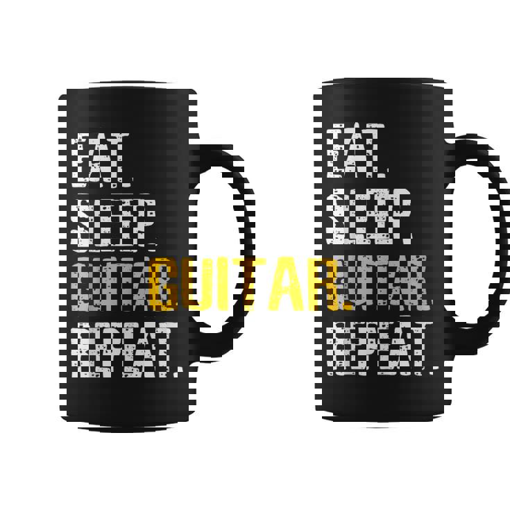 Eat Sleep Répétition De Guitare – Cadeau Pour Guitariste Et Amateur De Guitare Tasse