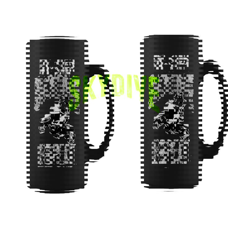 Eat Sleep Skydive Repeat Taza de café
