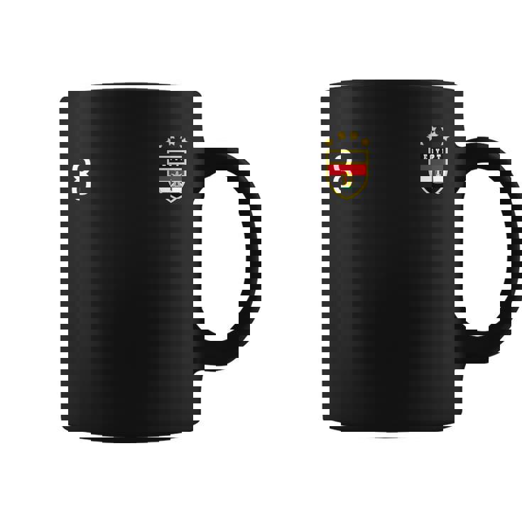 Egipto Número 8 Fútbol Bandera Fútbol Ocho Egipcio Taza de café
