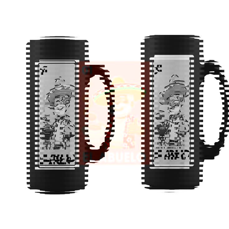 El Abuelo Grilling Grandpa Mexican Bingo Card Coffee Mug