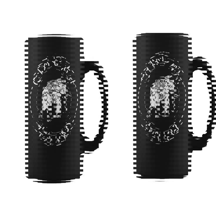 Elephant Animal Chiang Mai Thai Flag Bangkok Thailand Graphic Print Coffee Mug