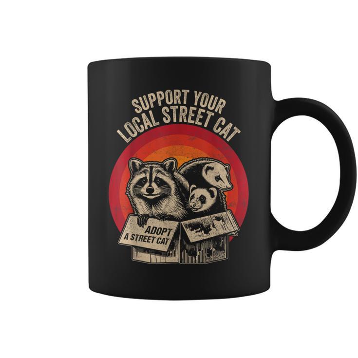 Supportive Racoon Emotional Support Raccoon Summer Opossum Vintage Meme Lover Coffee Mug ...