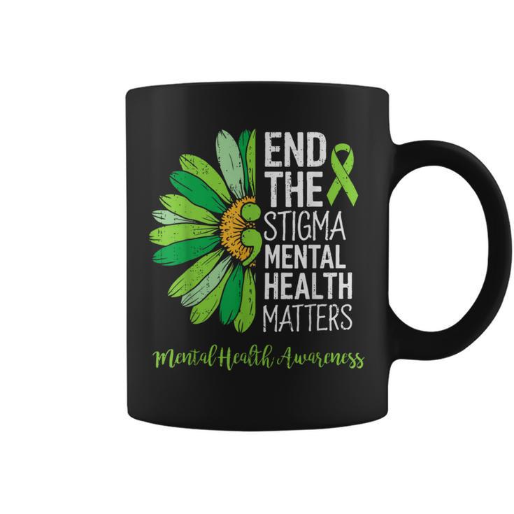 End The Stigma Mental Health Matters Awareness Brain Illness Coffee Mug ...