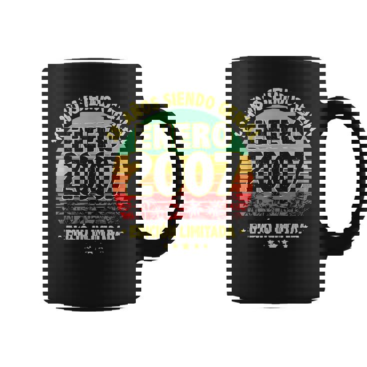Enero 2007 18 Años Hombre Cumpleaños Regalo Enero 2007 Taza de café
