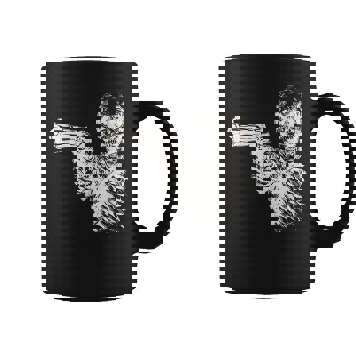 Esqueleto Fresco Con Pistola Taza de café