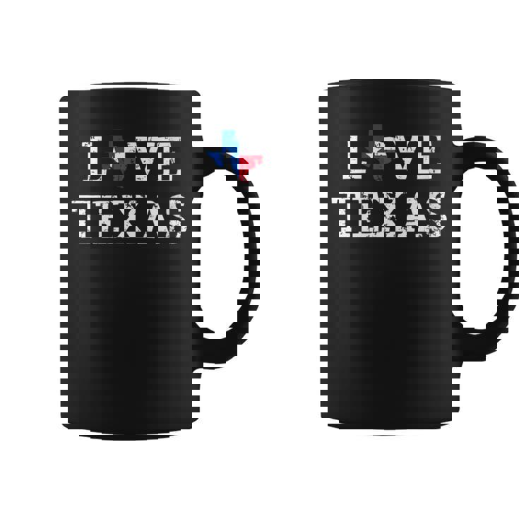Êtements D'artintage Du Drapeau De L'état Du Texas En Détresse Love Texas Tasse