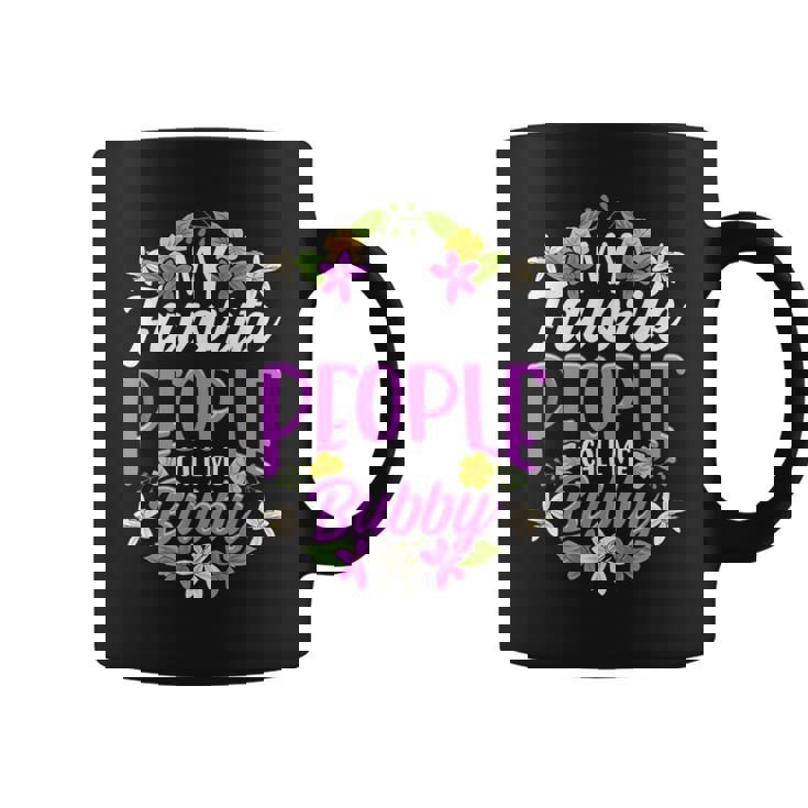 My Favorite People Call Me Bubby Floral Coffee Mug