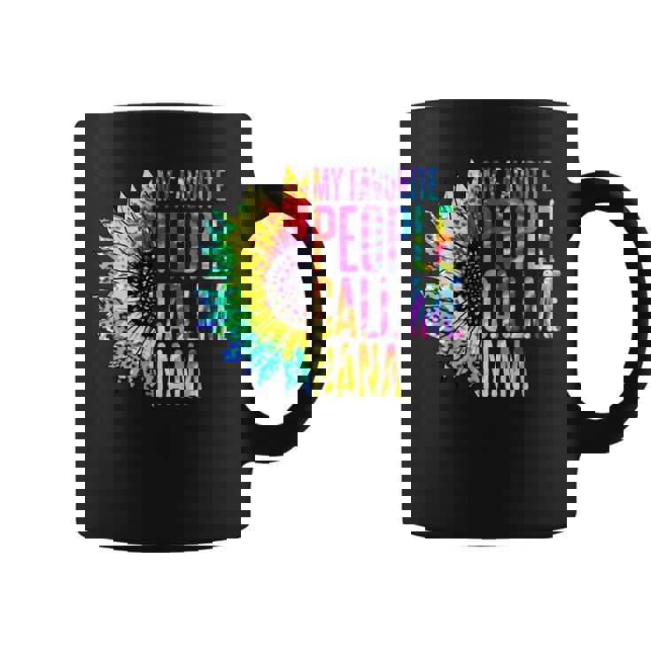 My Favorite People Call Me Nana Grandma Sunflower Tie Dye Coffee Mug
