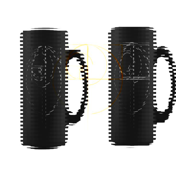 Fibonacci Círculo Dorado Ratio Taza de café