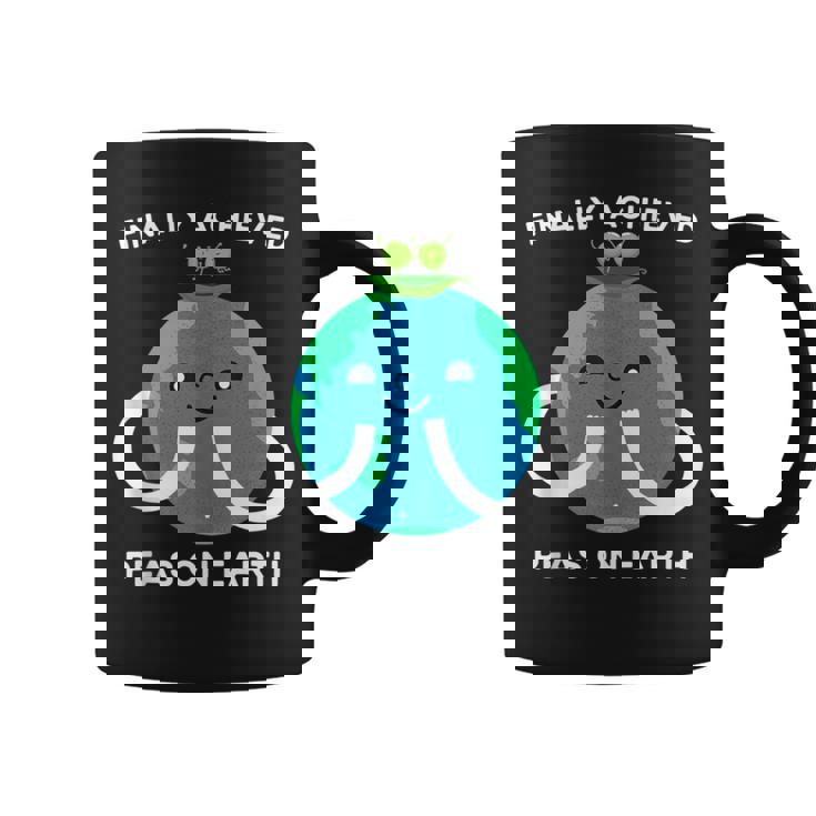 Finally World Peace On Earth Pun Achieved World Peas Tank Top Graphic Print Coffee Mug