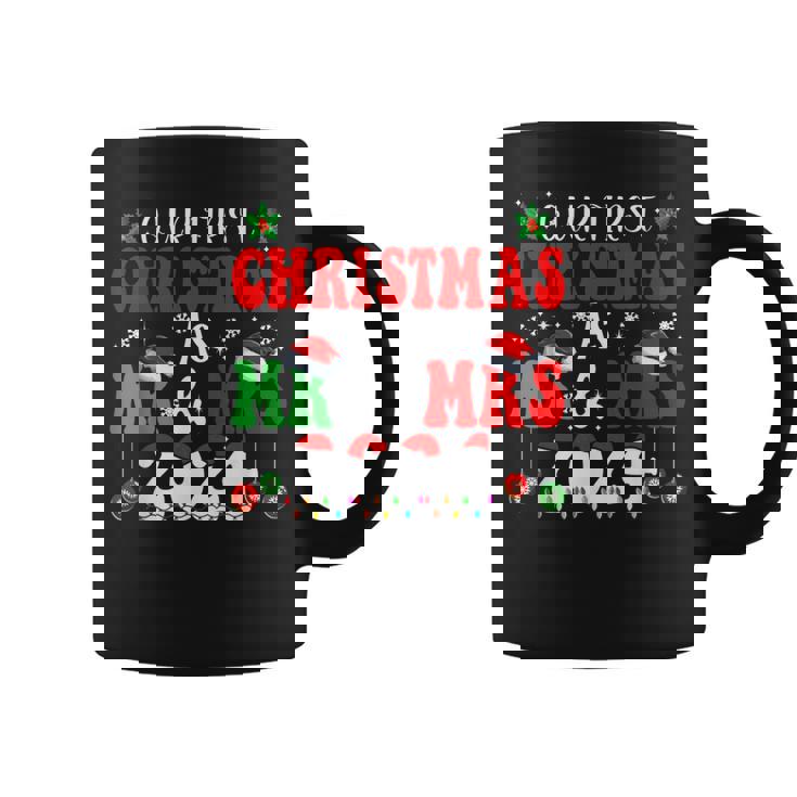 Our First Christmas As Mr And Mrs Married Couple Pajamas Coffee Mug