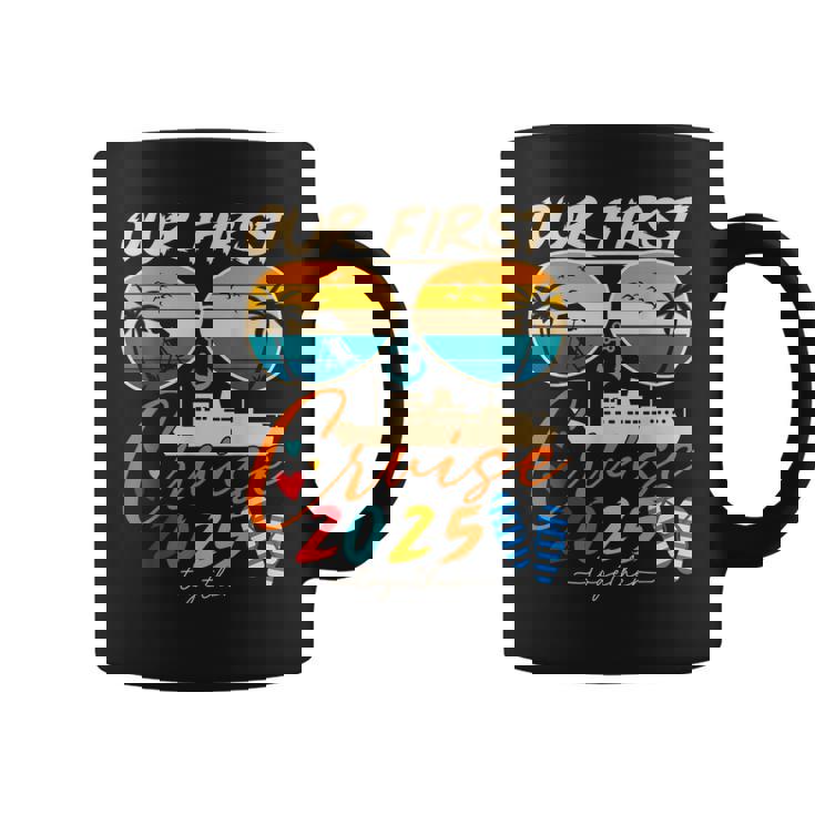 Our First Cruise Together For Couples Black -Adults Small Crew Neck Short Sleeve Matching Couples Cruise Coffee Mug