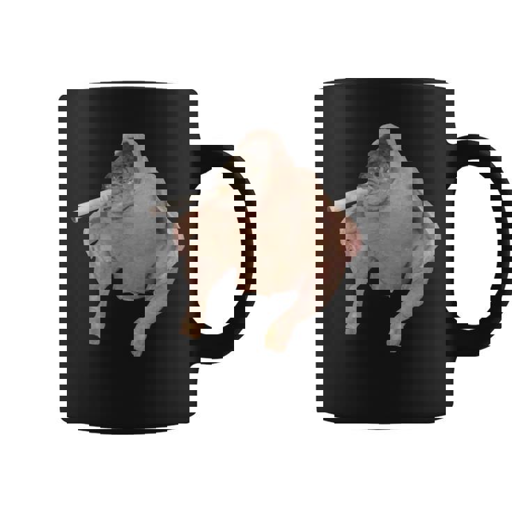 Fish Chicken Face Smoking a Cigarette Funny Meme Graphic Print Coffee Mug