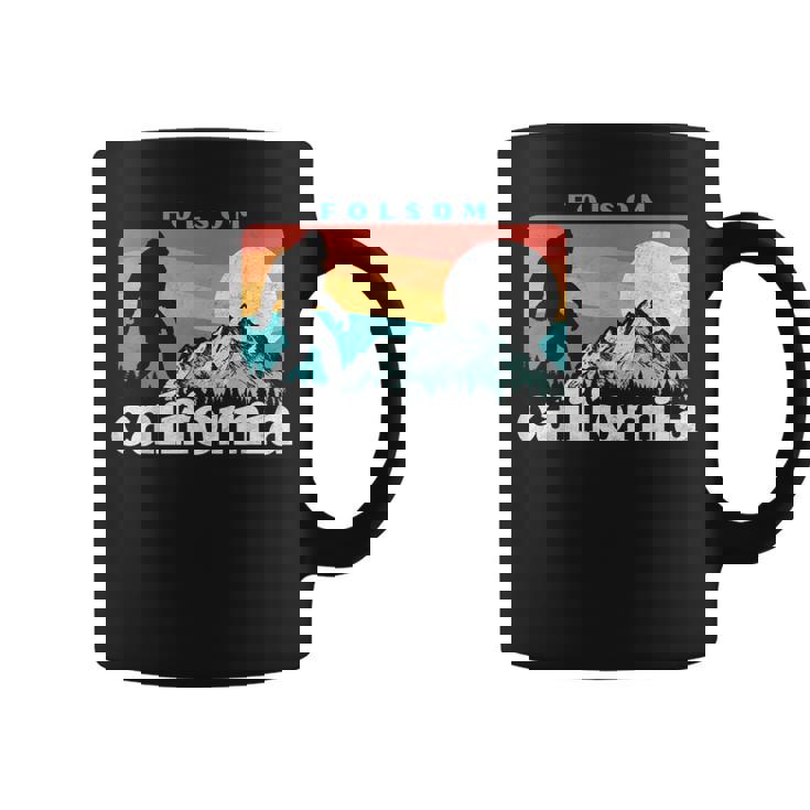 Folsom California Retro 80S Bigfoot Mountains Tasse