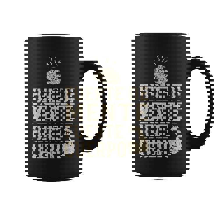Fuerte De Mente Fuerte De Cuerpo Gimnasio Fitness Taza de café