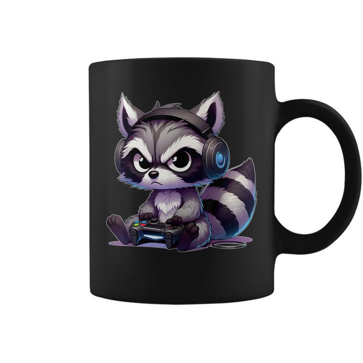 Angry Raccoon Gamerideo Games Lover Tassen