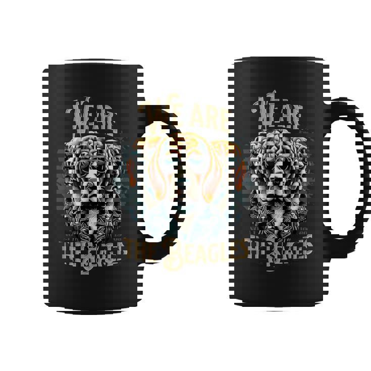 Beagles Dogs Beagles Y Amantes De La Música Rock 1969 Taza de café