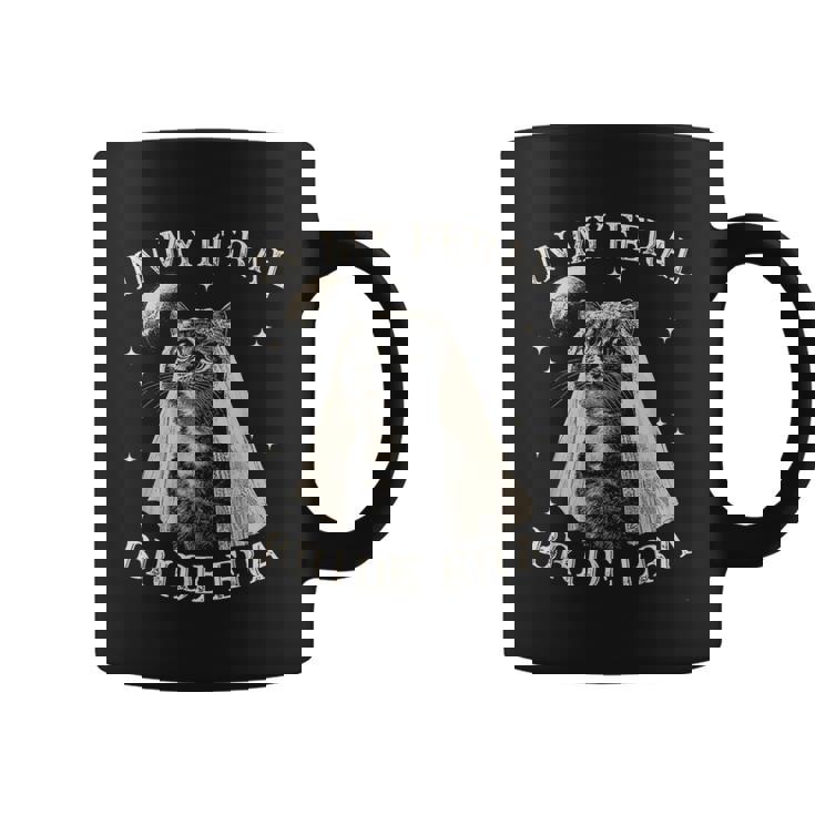 Cat In My Feral Bride Era Engagement Bridal Retro Coffee Mug