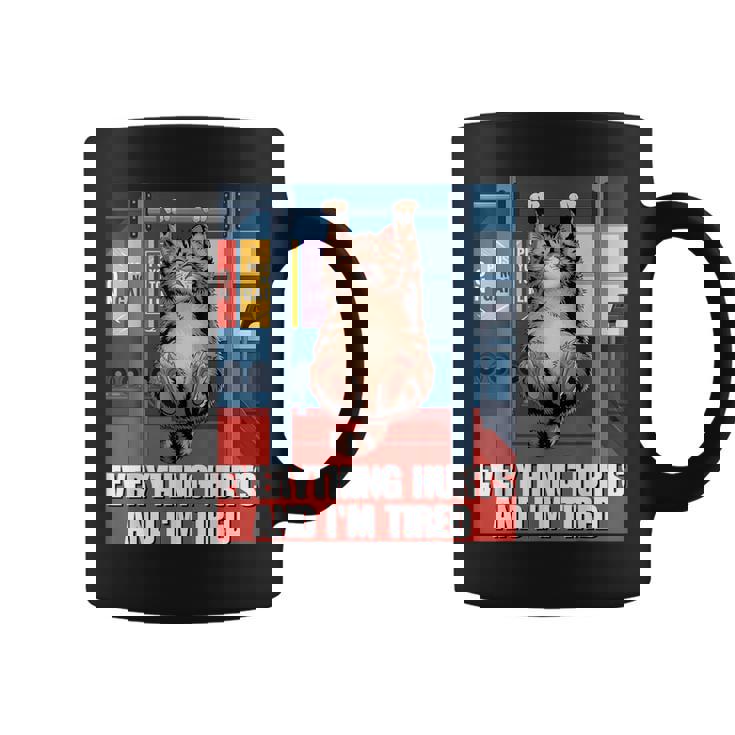 Cat Gym Meme Everything Hurts Gym Hilarious Cat Gym Taza de café