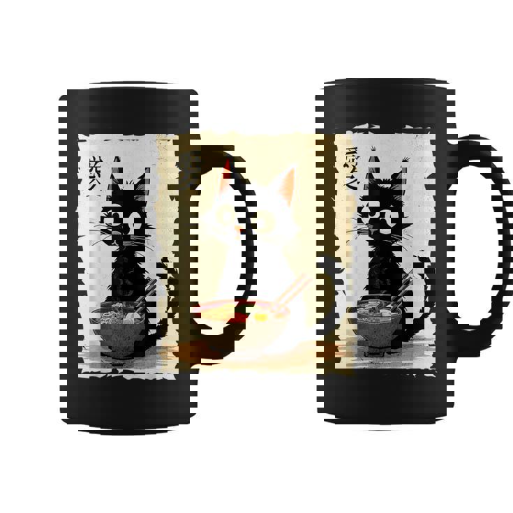 Cat Ramen Graphic Japanese Kawaii Anime Cat Coffee Mug