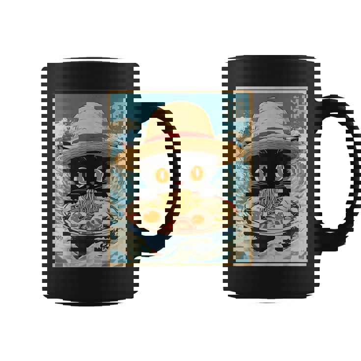 Graphic Cat Ramen Noodles Japanese Kawaii Anime Coffee Mug