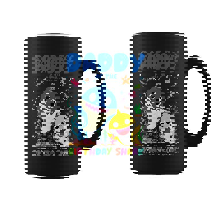 Daddy Of The Birthday Family Shark Birthday Boy Girl Coffee Mug