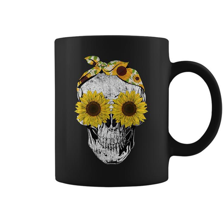 Skull Sunflower Skeleton Bandana Sunflower Skull Tassen