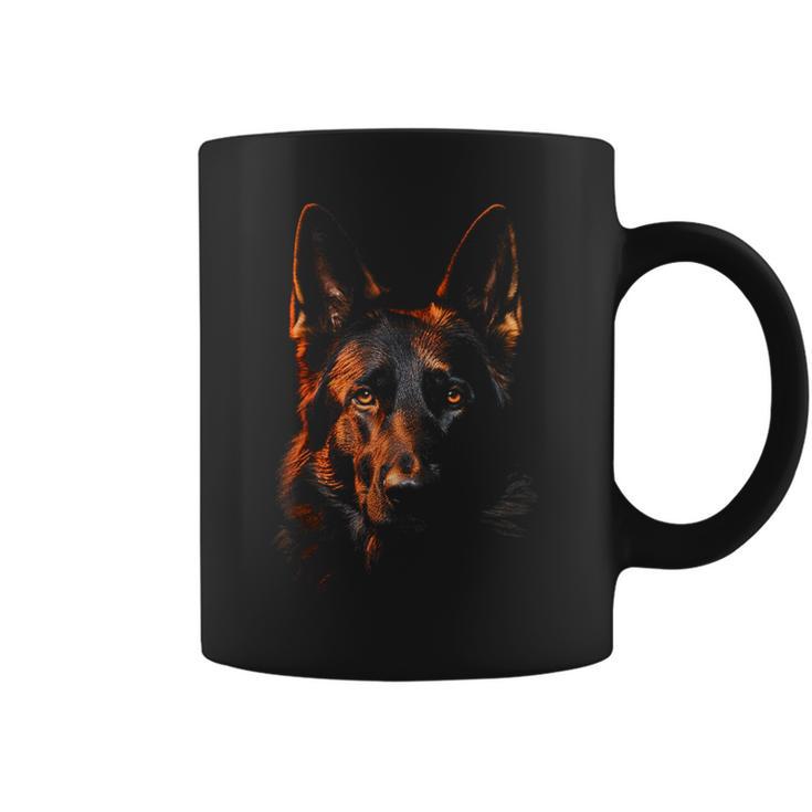 German Shepherd Graphic Pet Illustration Dog German Shepherd Tassen