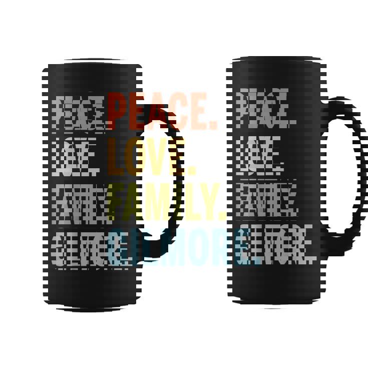 Gilmore Last Name Peace Love Family Matching Graphic Print Coffee Mug