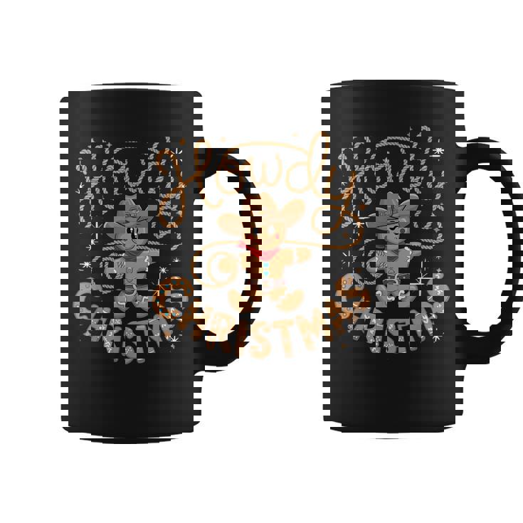 Gingerbread Man Cowboy Hat Western X-Mas Howdy Christmas Gingerbread Cowboy Rodeo Lasso Western Graphic Print Coffee Mug