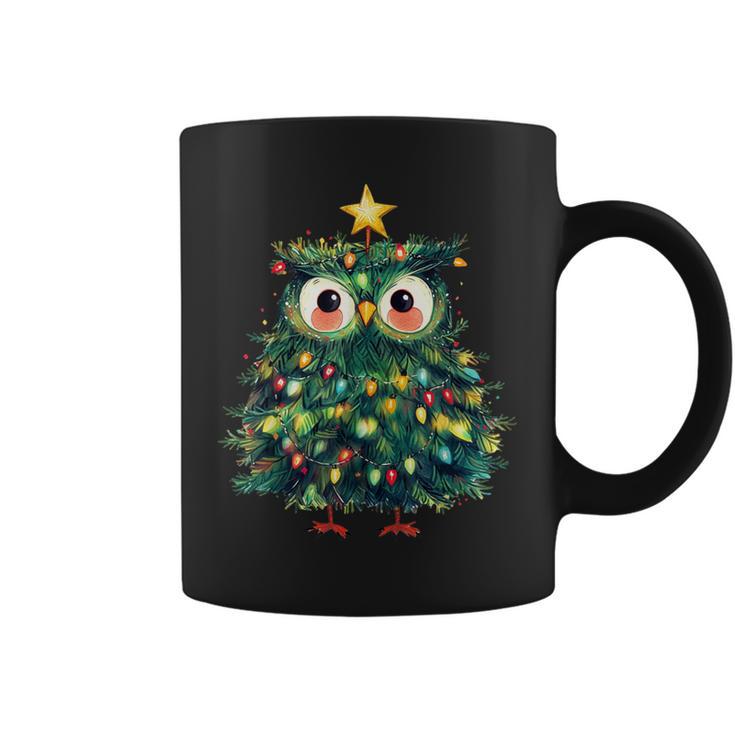 Girls Boys Owl Pyjamas Christmas Lights Tassen