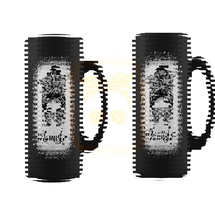 Grammy Life Bleached Leopard Messy Bun Mother's Day Coffee Mug